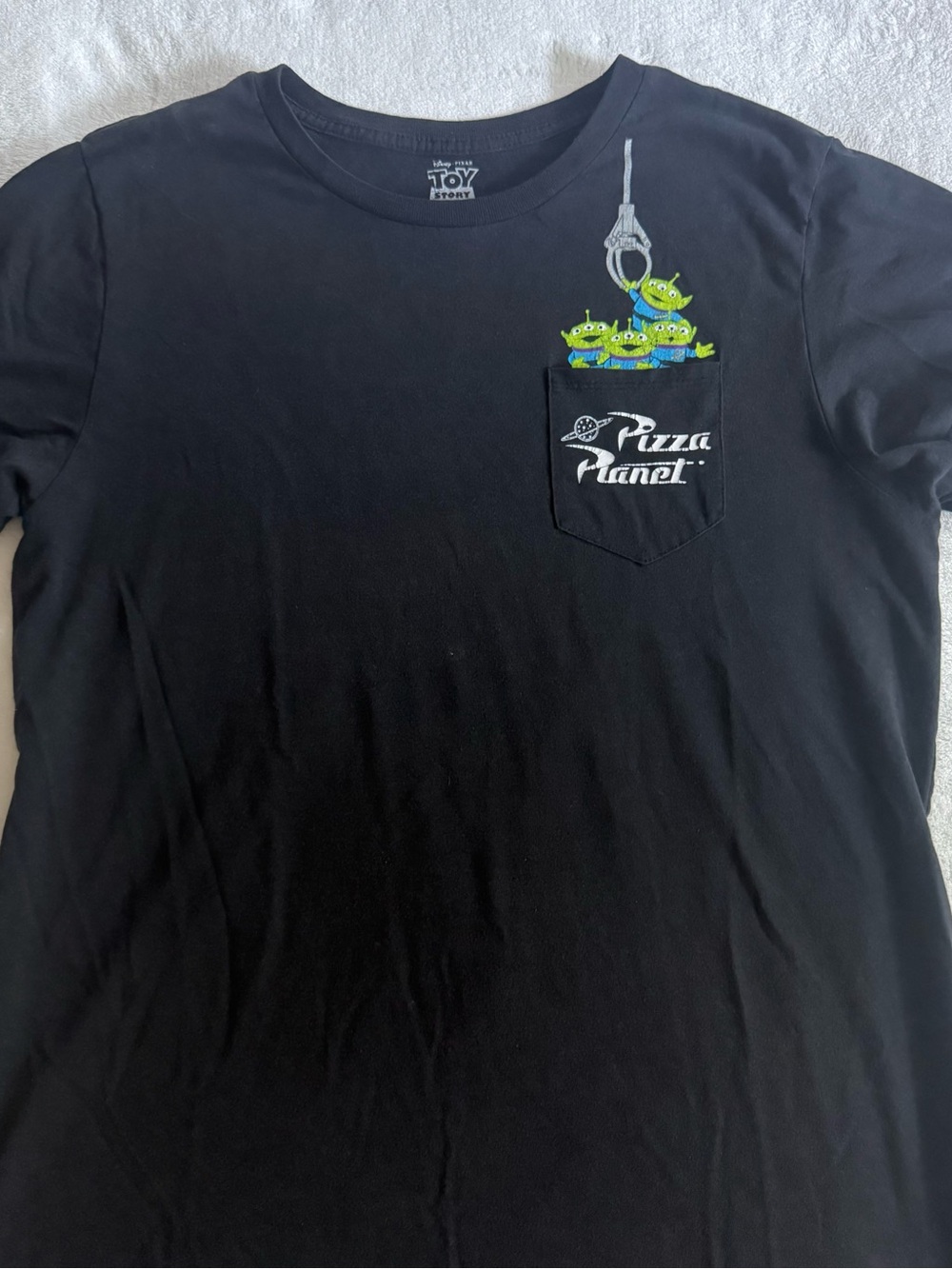 Men’s Pizza Planet Black Pocket T-Shirt